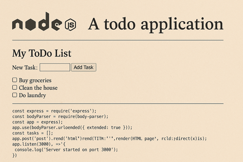 📝 Basit Node.js ToDo Uygulaması
